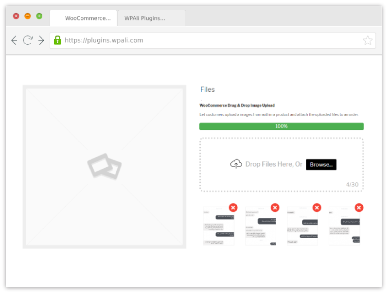 WooCommerce<br>Drag & Drop<br>Uploader